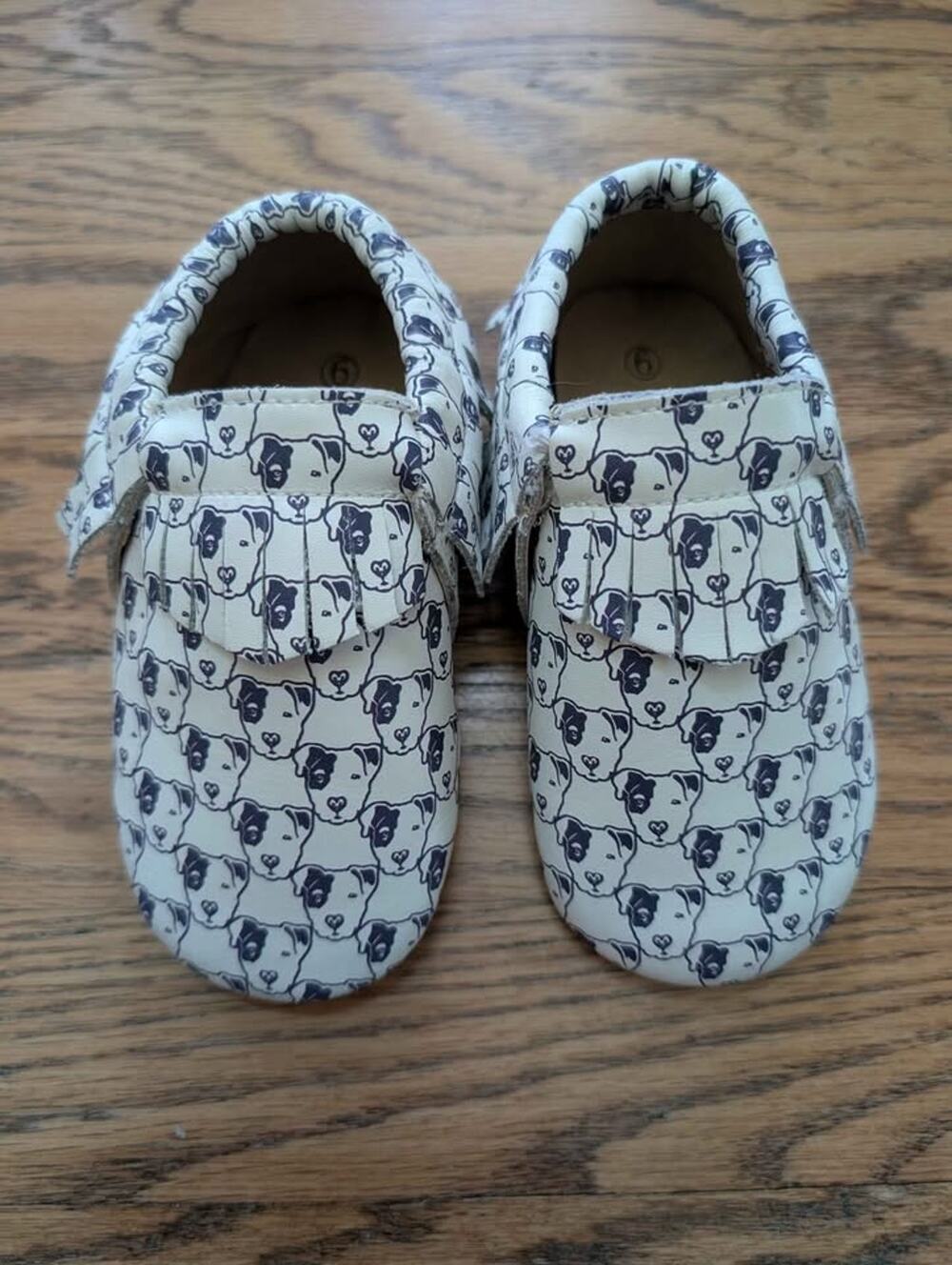 Babalus Pitbull Terrier Dog Print Moccasins